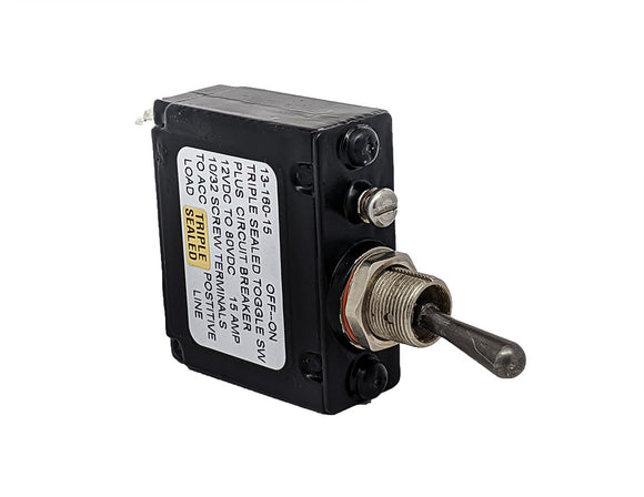 Off-On Triple Sealed Toggle Switch / Circuit Breaker-12V