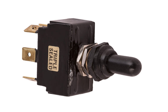 On-Off-On Triple Sealed Toggle Switch-Metal Lever-Double Pole