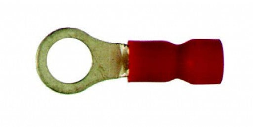 Ring Terminals/ Red/ 18-22 Ga With Num 6 Screw Hole