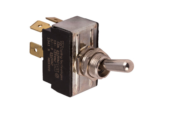 Off-On  Toggle Switch - Metal Lever - Double Pole