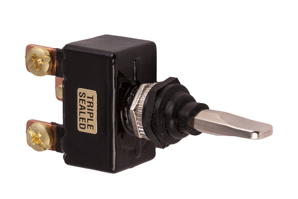 On-Off-On Triple Sealed Hd 50 Amp Toggle Switch -Metal Lever- Screw Terminal
