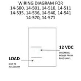 Wiring diagram for off-on contura rocker switch