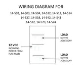 Wiring diagram for K4 switches with labels and specifications.