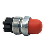 K-Four Heavy Duty Push Button Momentary On Switch Red Cover 
PN. 15-100