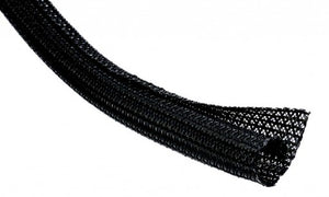 10 Mil Split Wrap Braided Sleeving / 10Ft Long / Black / 1/2 In